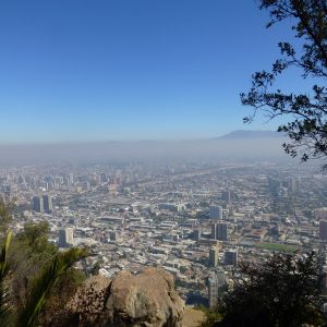 Panorama sur Santiago depuis le Cerro San Cristobal 